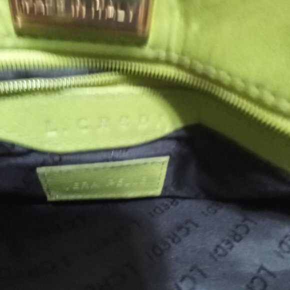 Vintage Lime Green "Lodis" Italian large purse - Picture 4 of 6